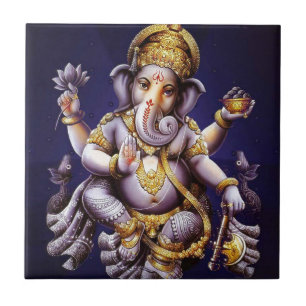 Ganesh Ganesha Hindu India Asian Elephant Deite Tegeltje