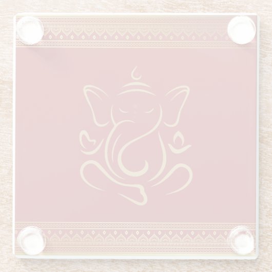 Ganesh Glazen Onderzetter (Achterkant)