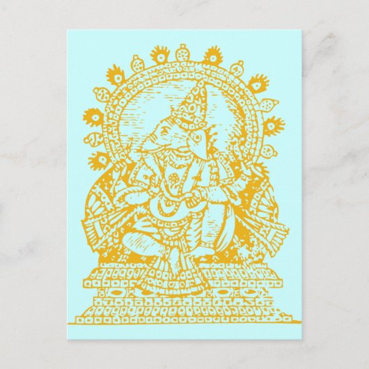 Ganesh: God van Succes Briefkaart (Voorkant)