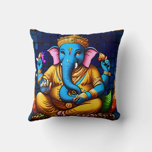 Ganesh Godheid Indiaanse God Kussen Sierkussen (Achterkant)