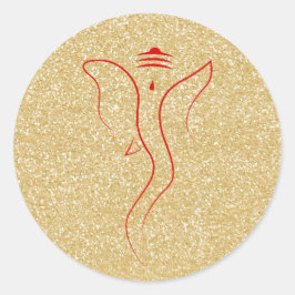 Ganesh Gold Ronde Sticker