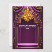 Ganesh gouden paarse Indiase tempelboog Hindi Hind Kaart (Achterkant)