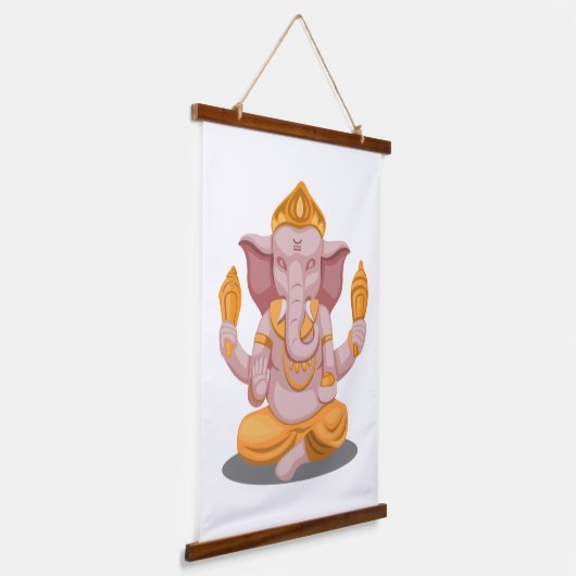 Ganesh Hangend Wandkleed (Gebogen)