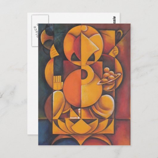 GANESH HINDU GOD ABSTRACT ART BRIEFKAART (Voorkant / Achterkant)