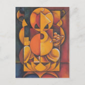 GANESH HINDU GOD ABSTRACT ART BRIEFKAART (Voorkant)