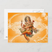 GANESH HINDU GOD BRIEFKAART (Voorkant / Achterkant)