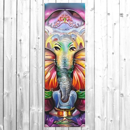 Ganesh Hindu India Elephant Bright Psychedelic Yogamat