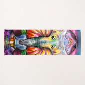 Ganesh Hindu India Elephant Bright Psychedelic Yogamat (Voorkant (horizontaal))