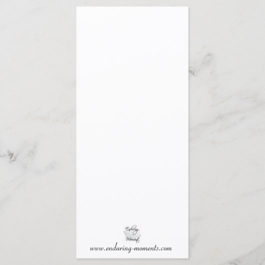 Ganesh huwelijksceremonie programma programmakaart (Achterkant)