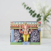 Ganesh Idol Sculpture Briefkaart (Staand voorkant)
