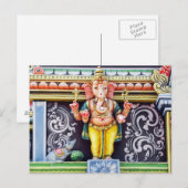 Ganesh Idol Sculpture Briefkaart (Voorkant / Achterkant)