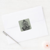 Ganesh Illustration Vierkante Sticker (Envelop)