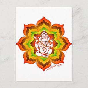 Ganesh in Lotus Briefkaart