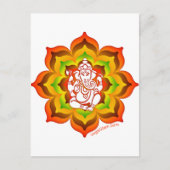 Ganesh in Lotus Briefkaart (Voorkant)