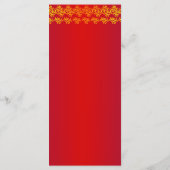 Ganesh | Indian God Red Wedding Rack Kaarten (Achterkant)