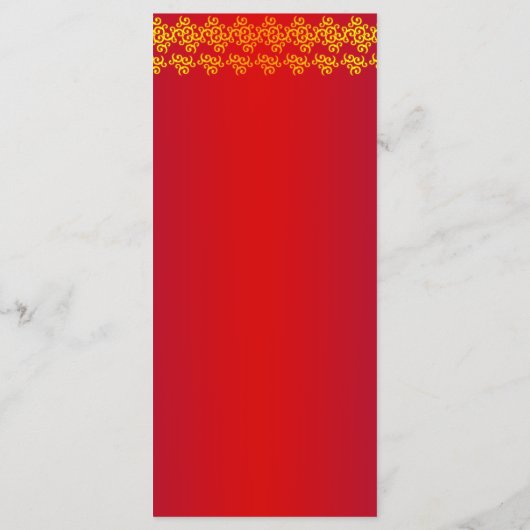 Ganesh | Indian God Red Wedding Rack Kaarten (Achterkant)