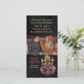 Ganesh Indiase bruiloft Dank u fotokaarten Bedankkaart (Staand voorkant)