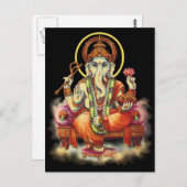 Ganesh-kaart Briefkaart (Voorkant / Achterkant)