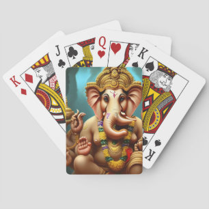 Ganesh maakt een selfie pokerkaarten
