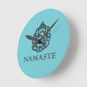 Ganesh Namaste Blue Design Ronde Klok (Hoek)