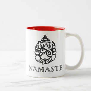  Ganesh Namaste Design Tweekleurige Koffiemok