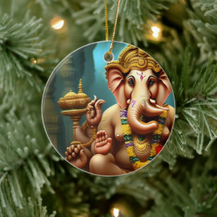 Ganesh neemt een Selfie Keramisch Ornament