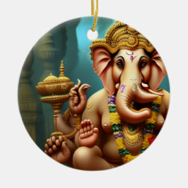 Ganesh neemt een Selfie Keramisch Ornament