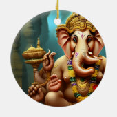Ganesh neemt een Selfie Keramisch Ornament (Achterkant)