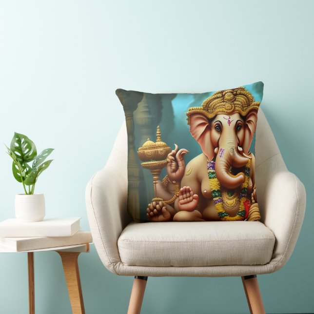 Ganesh neemt een Selfie Kussen (Stoel)