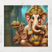 Ganesh neemt een Selfie Likeurfles Etiket (Enkel label)