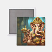 Ganesh neemt een Selfie Magneet (Voorkant / Achterkant)