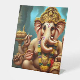 Ganesh neemt een Selfie Reclamebord Met Voetstuk