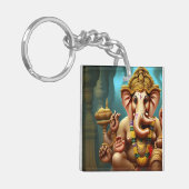 Ganesh neemt een Selfie Sleutelhanger (Voorkant Links)