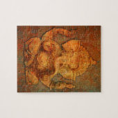 Ganesh op een achtergrond van de noodtoon legpuzzel (Horizontaal)