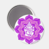 Ganesh paarse ontwerp magneet (Voorkant / Achterkant)