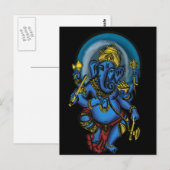 Ganesh Prosperity Briefkaart (Voorkant / Achterkant)