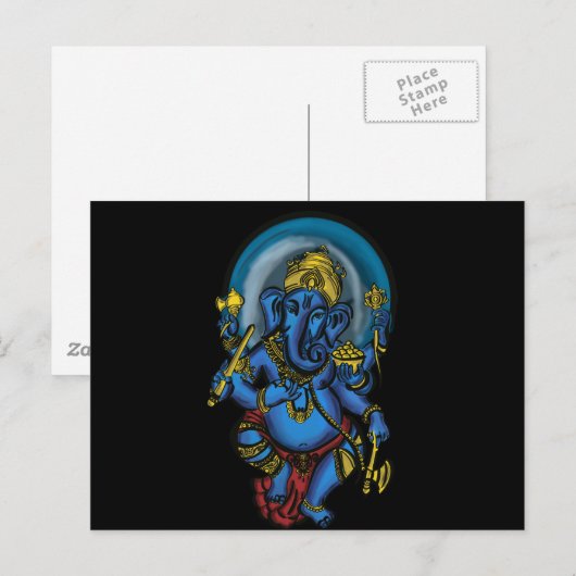 Ganesh Provoorspoed Briefkaart (Voorkant / Achterkant)
