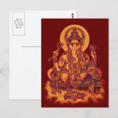 Ganesh - Remover van belemmeringen Briefkaart (Voorkant / Achterkant)