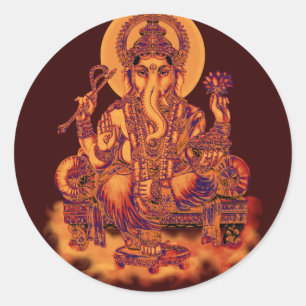 Ganesh - Remover van belemmeringen Ronde Sticker