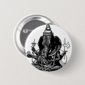 Ganesh Ronde Button 5,7 Cm (Voorkant /achterkant)