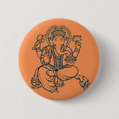 Ganesh Ronde Button 5,7 Cm (Voorkant)