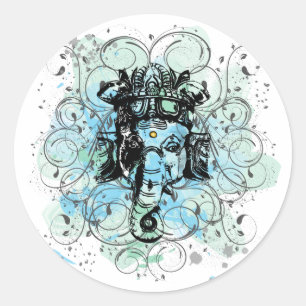 Ganesh Ronde Sticker