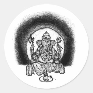ganesh ronde sticker