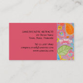 Ganesh roze Visitekaartje (Achterkant)