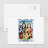 Ganesh, Shiva en Parvati, Lord Ganesha, Durga Briefkaart (Voorkant / Achterkant)