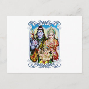 Ganesh, Shiva en Parvati, Lord Ganesha, Durga Briefkaart