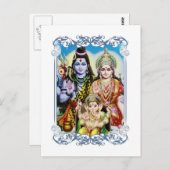 Ganesh, Shiva en Parvati, Lord Ganesha, Durga Briefkaart (Voorkant / Achterkant)