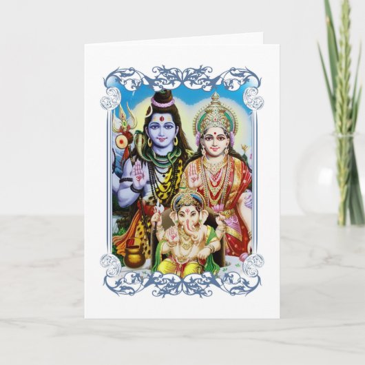 Ganesh, Shiva en Parvati, Lord Ganesha, Durga Kaart (Voorkant)