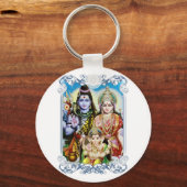 Ganesh, Shiva en Parvati, Lord Ganesha, Durga Sleutelhanger (Voorkant)