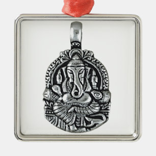 GANESH SILVER PENDANT METALEN ORNAMENT